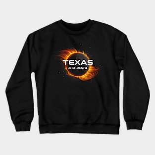 Total Solar Eclipse 2024 Texas Crewneck Sweatshirt